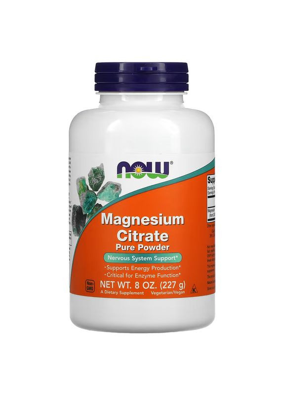 Вітаміни та мінерали Magnesium Citrate Powder, 227 грам Now (322209109)