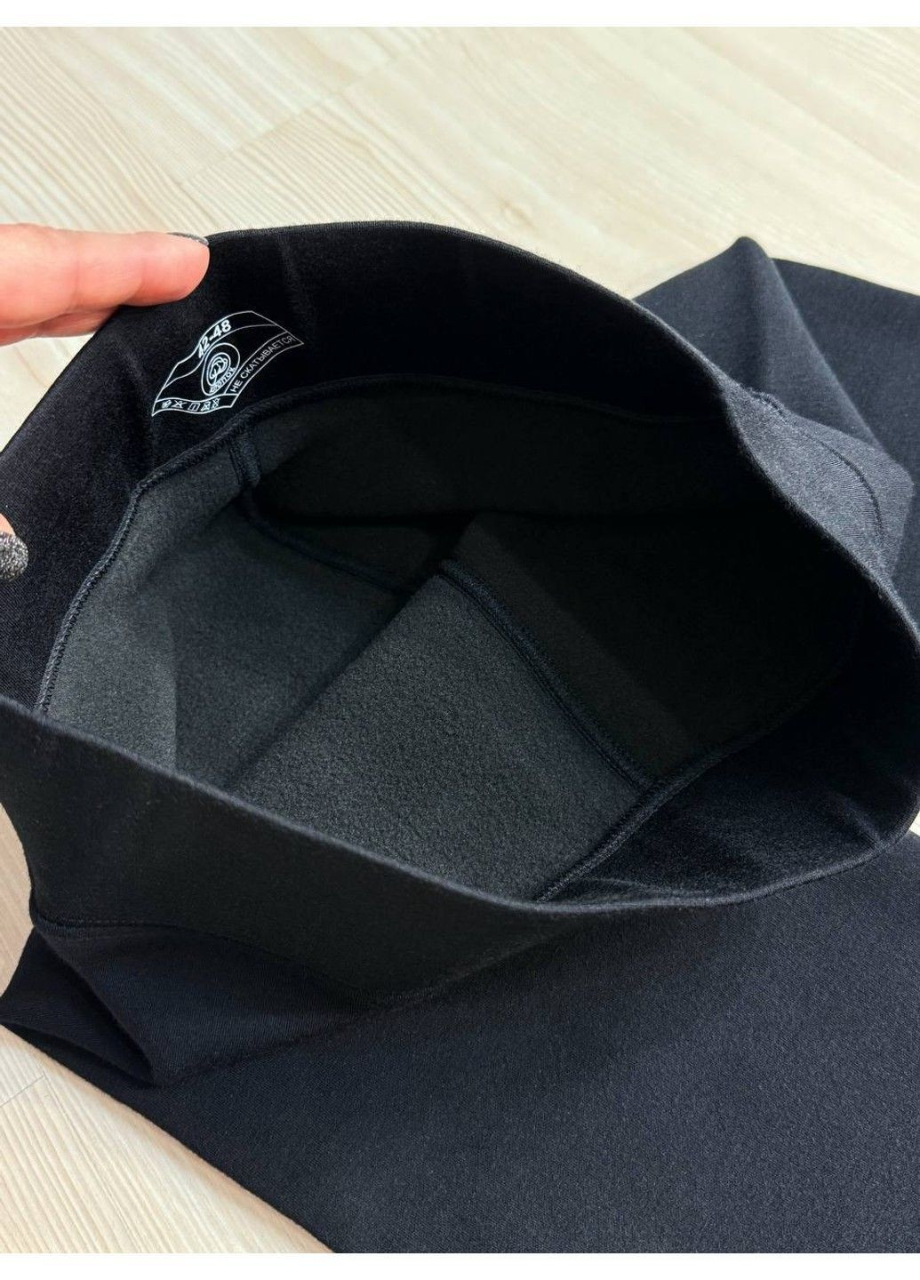 Лосини жіночі 6828 утеплені на флісі бавовняні 42-48 чорні Kataya (368042845)