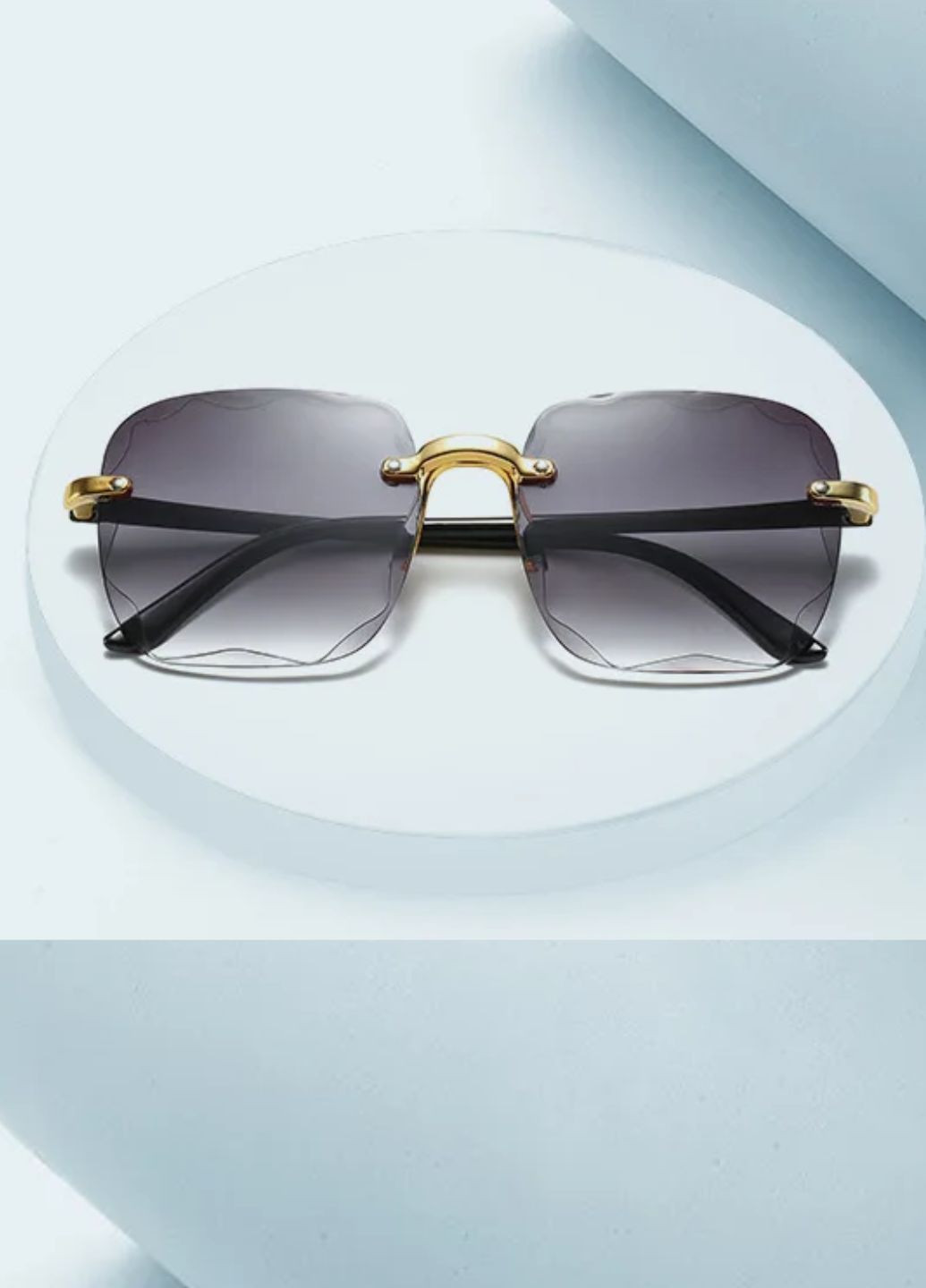 Женские солнцезащитные очки квадраты градиент с фигурным ободком на линзах RMM No Brand (351730973)