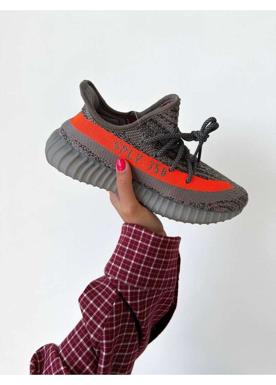 Сірі Осінні кросівки чоловічі adidas yeezy boost 350 v2 dark beluga reflective адідас ізі буст No Brand