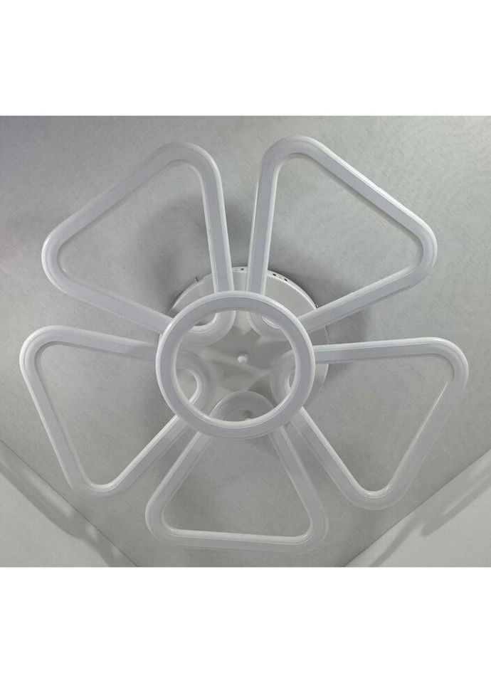 Люстра светодиодная потолочная LED светильник для квартиры на потолок лэд 25573 Белый 10х62х62 см. Sunnysky (324396307)