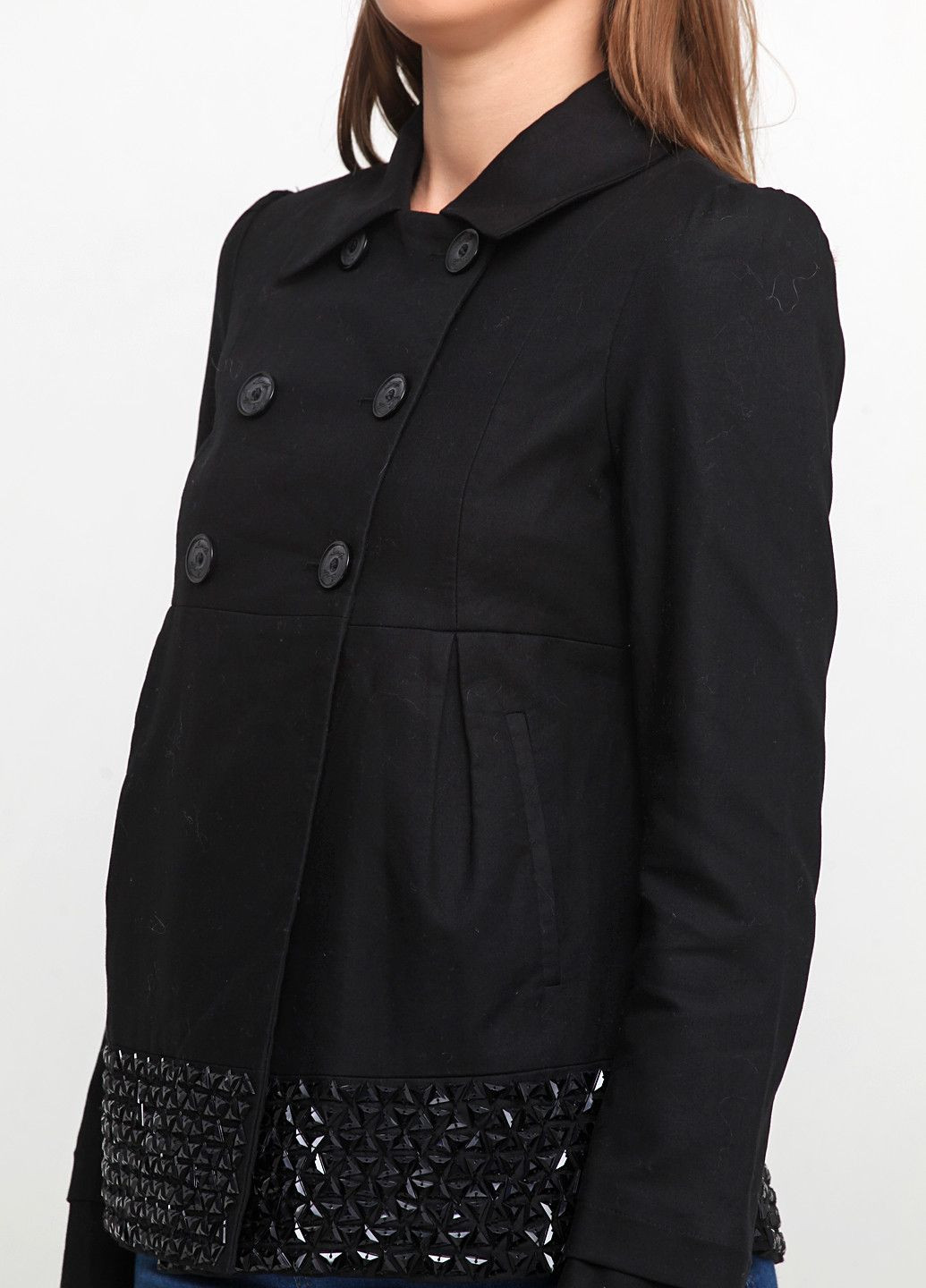 Черное демисезонное Пальто P1O118 Черный Liu-Jo