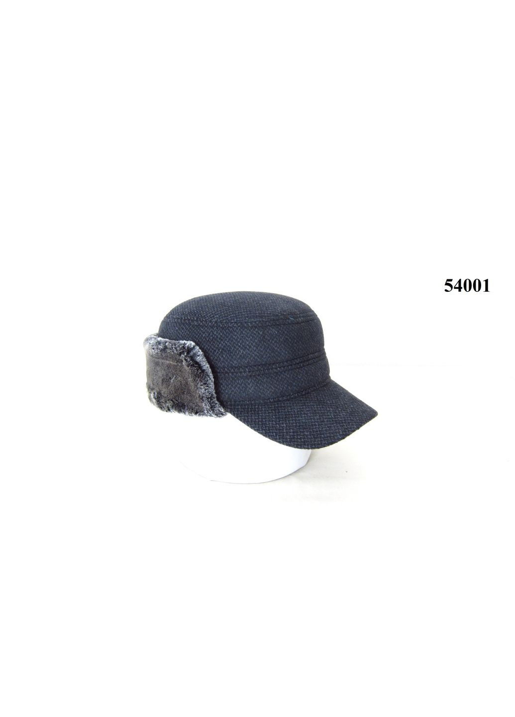 Кепка немка зимняя на флисе с ушами серого цвета DAVANI 54001 No Brand кепка немка (315630573)