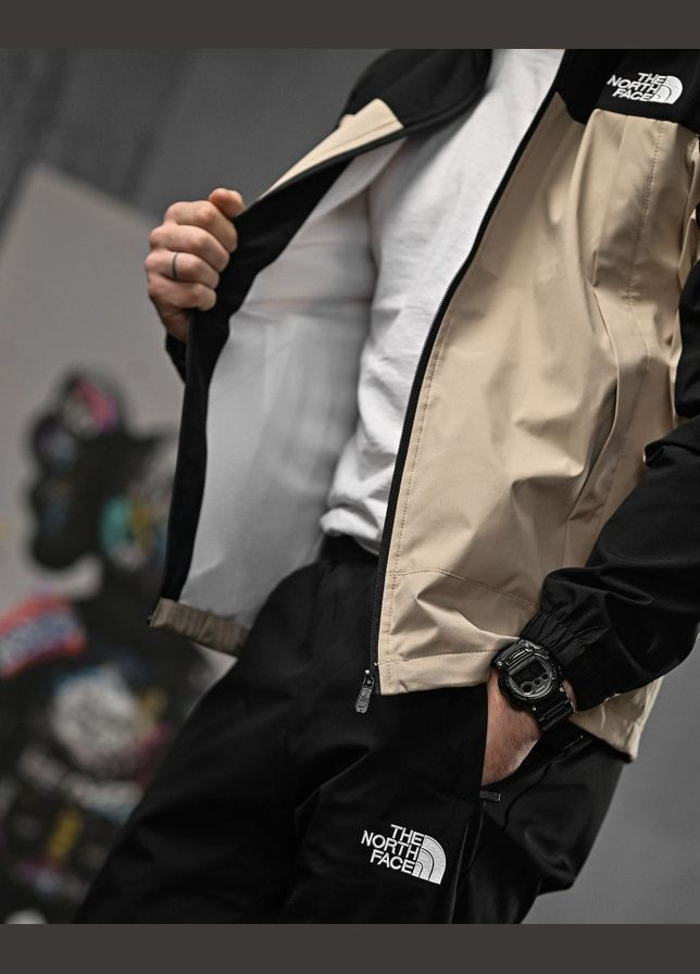 Стильний чоловічий спортивний костюм The North Face бежевий Freedom (323457009)