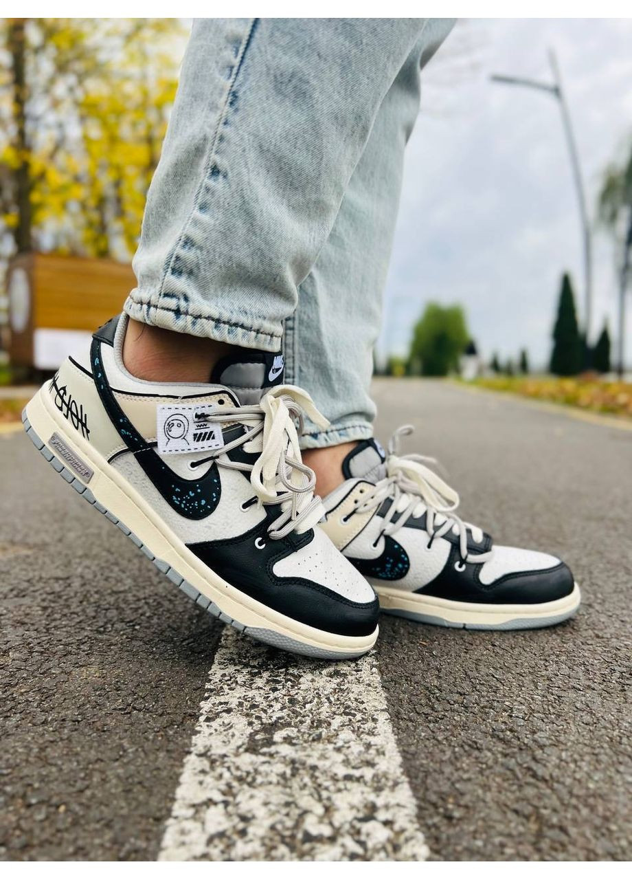 КРОСІВКИ ЖІНОЧІ NIKE SB DUNK LOW BEIGE BLACK НАЙК СБ ДАНК No Brand чорні демісезони (367175101)