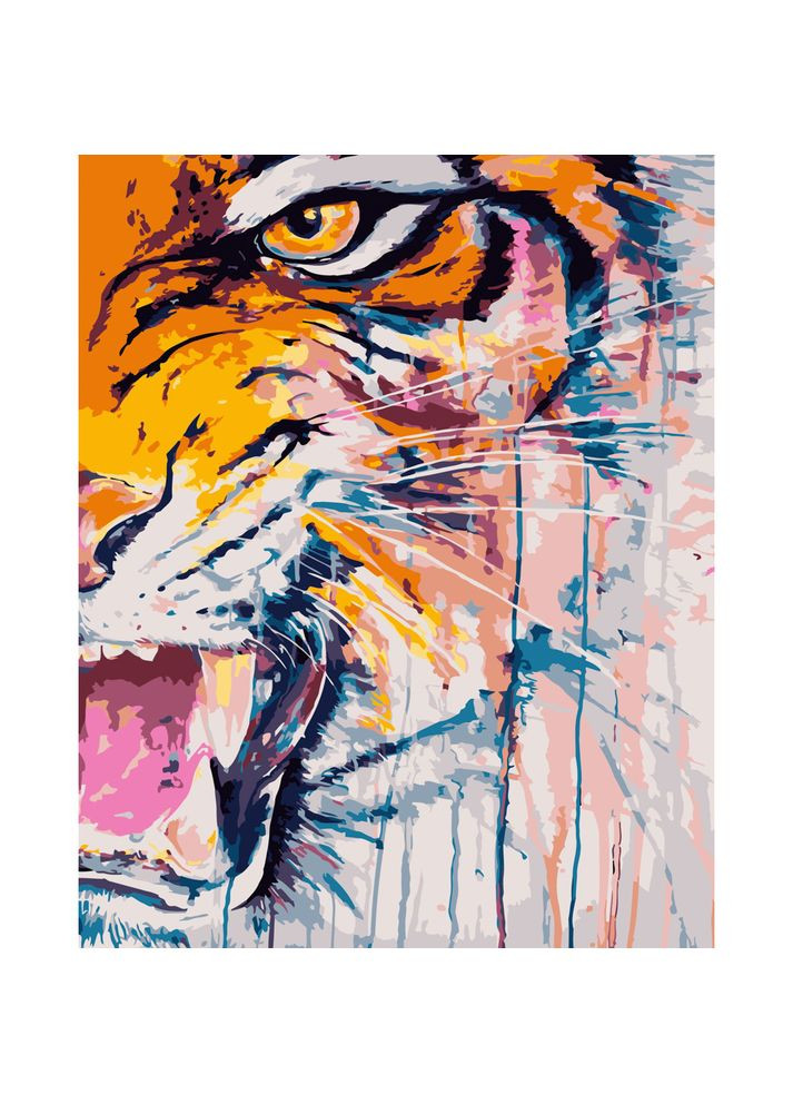 Картина по номерам Премиум Взгляд тигра размером 40х50 см (DY131) Strateg (356777288)