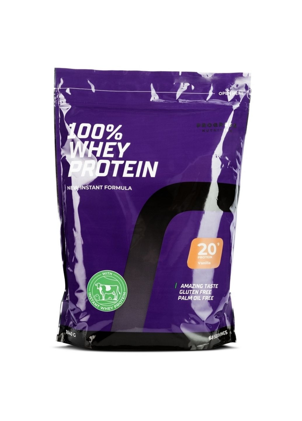 Протеїн 100% Whey Protein, 1.84 кг Ваніль Progress Nutrition (293341158)