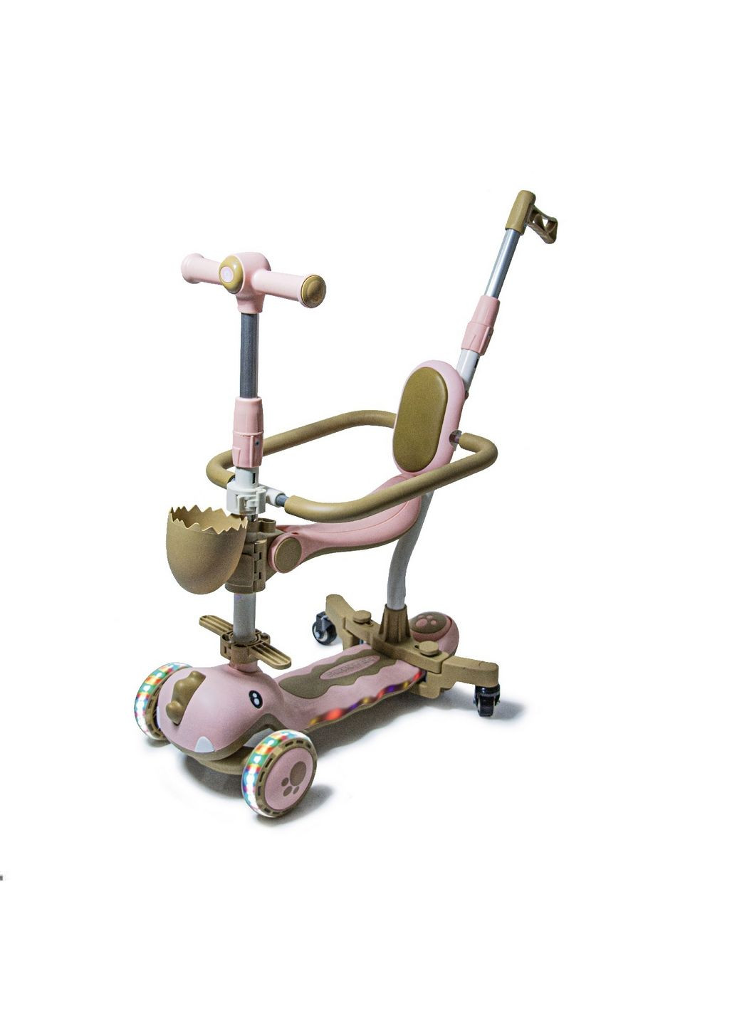 Самокат "Dinosaur" 5 в 1. С подсветкой, с музыкой, с бортиком Smart (288186678)