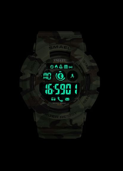 Оригінальний чоловічий спортивний годинник 8013 Bluetooth smart watch, наручний спортивний годинник розумний камуфляжний Smael (308050984)