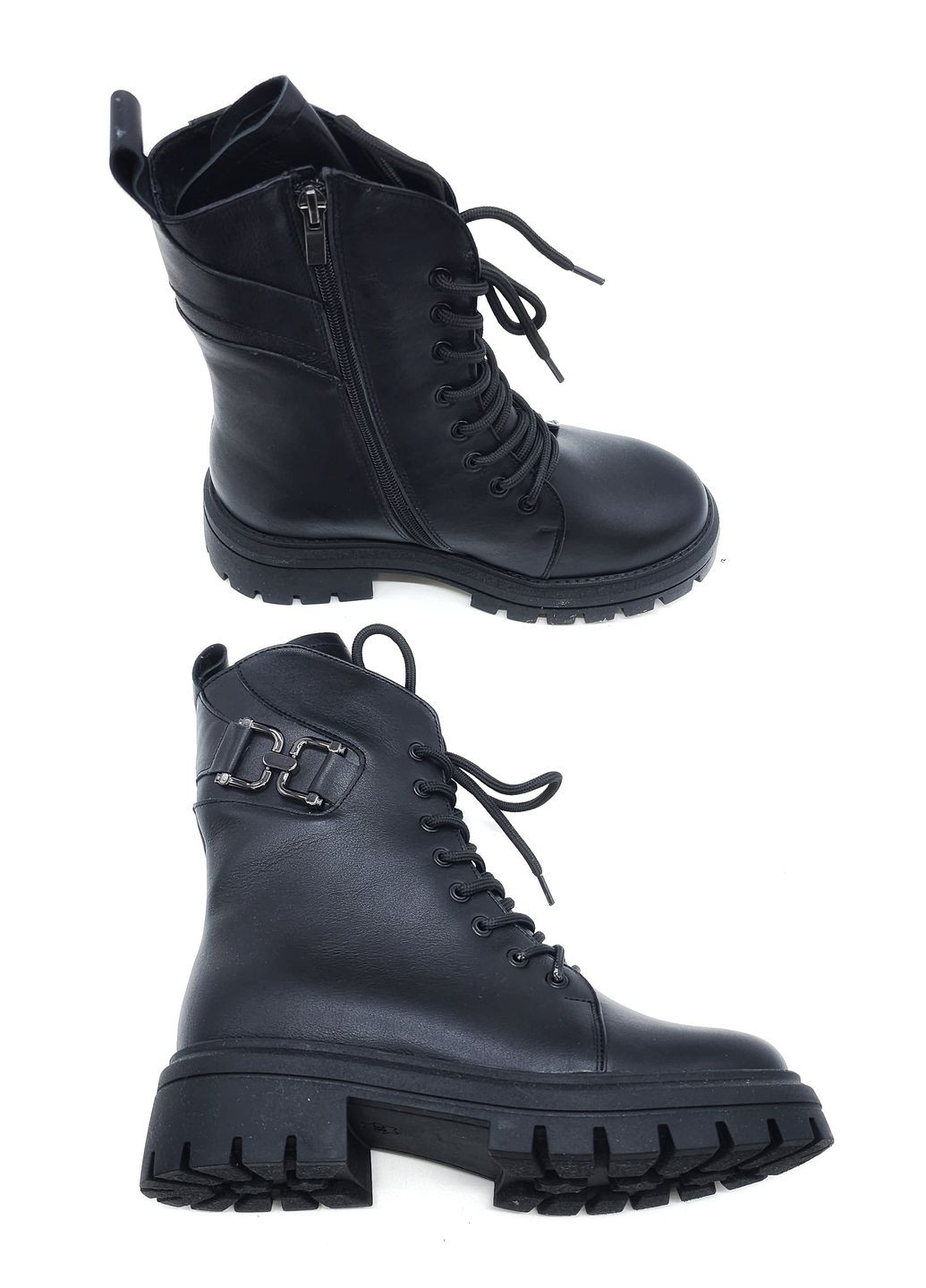 Жіночі черевики зимові чорні шкіряні FS-14-18 23,5 см (р) Foot Step (271828028)