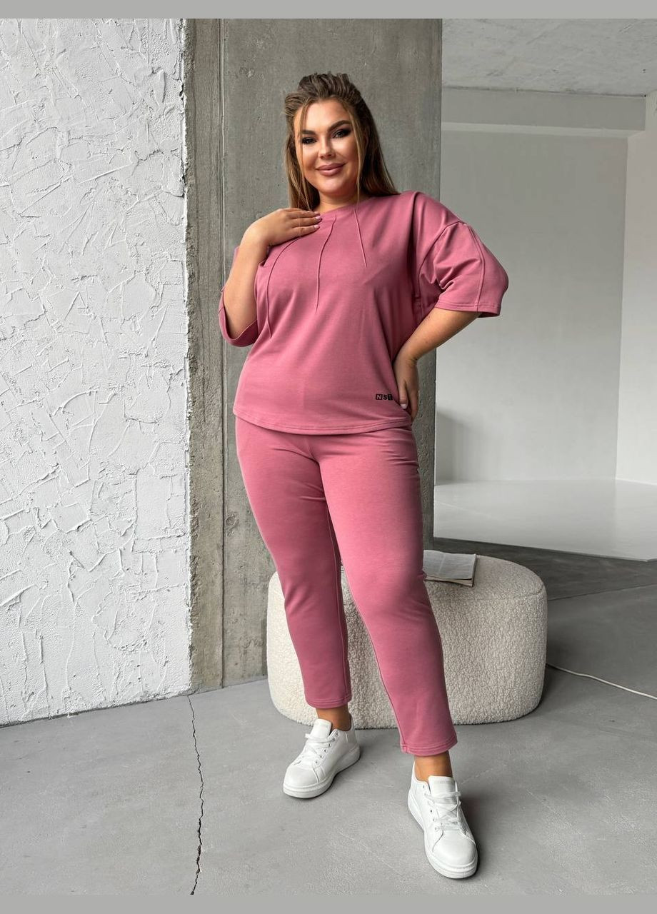 Легкий спортивний костюм пудрового кольору 30945 No Brand (323642580)