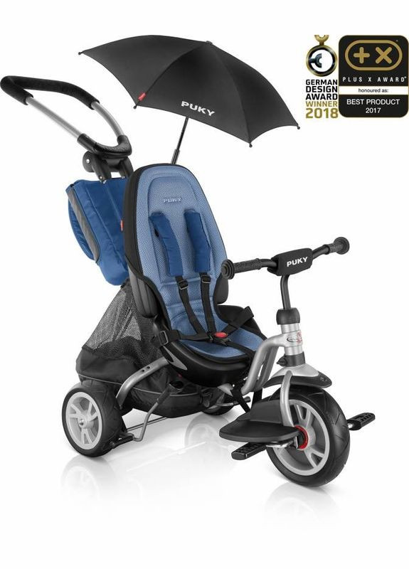Детский Трехколесный велосипед CAT Ceety от 1,5 до 4 лет (Синий с черным) c зонтиком от солнца Puky (348117425)