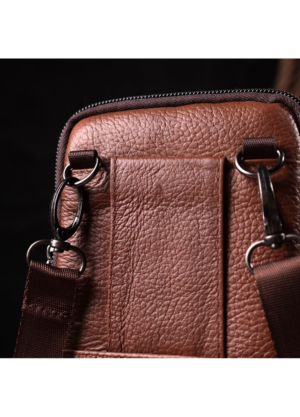 Мужская кожаная сумка 10х17,5х3,5 см Vintage (288047396)