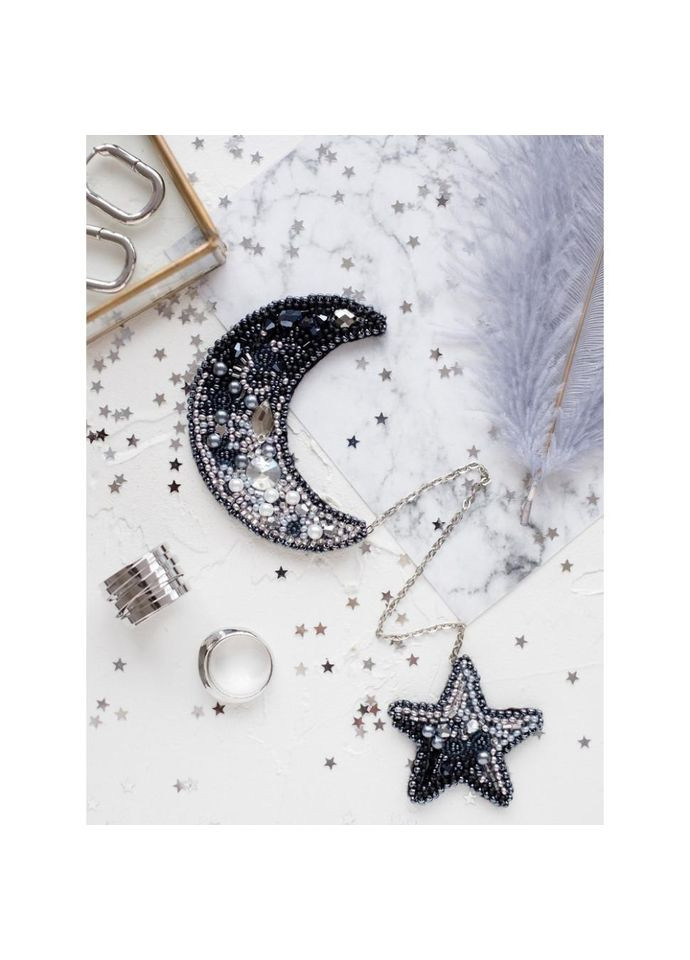 Набор для вышивки бисером украшения "Луна" AD-072 на натуральном полотне. No Brand (339778225)