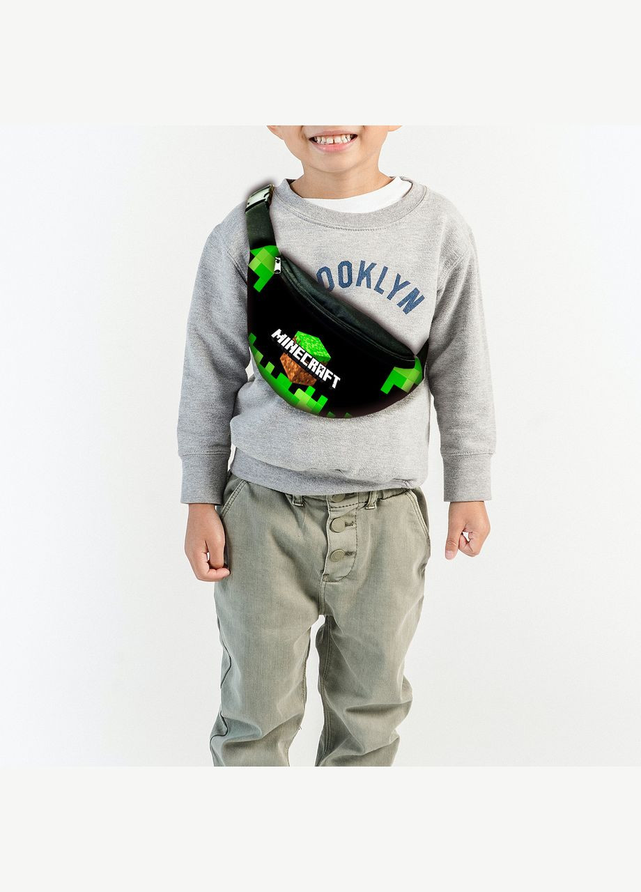 Сумка-бананка детская майнкрафт "Minecraft" 32х15см, для мальчика, молодежная No Brand (306438510)