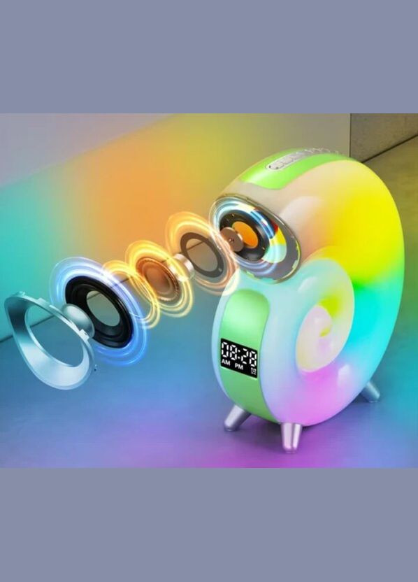 Бездротова міні смарт колонка 4 в 1 з блютуз Сonch Music Light, 256 режимів освітлення No Brand (314822692)