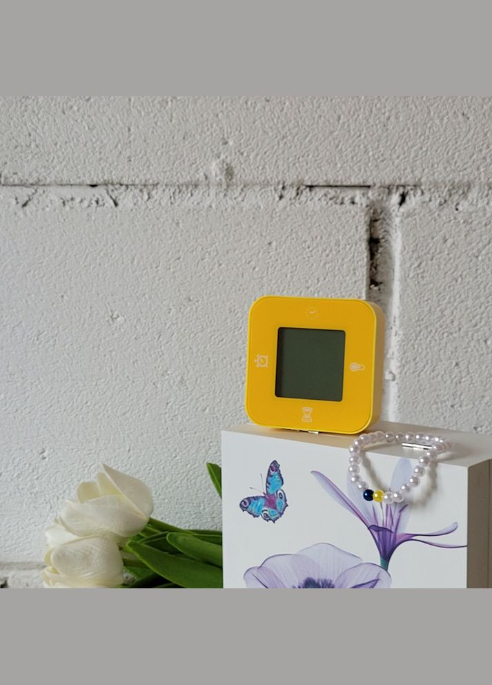 Годинник/термомерт/будильник/таймер Ö жовтий IKEA (276070289)