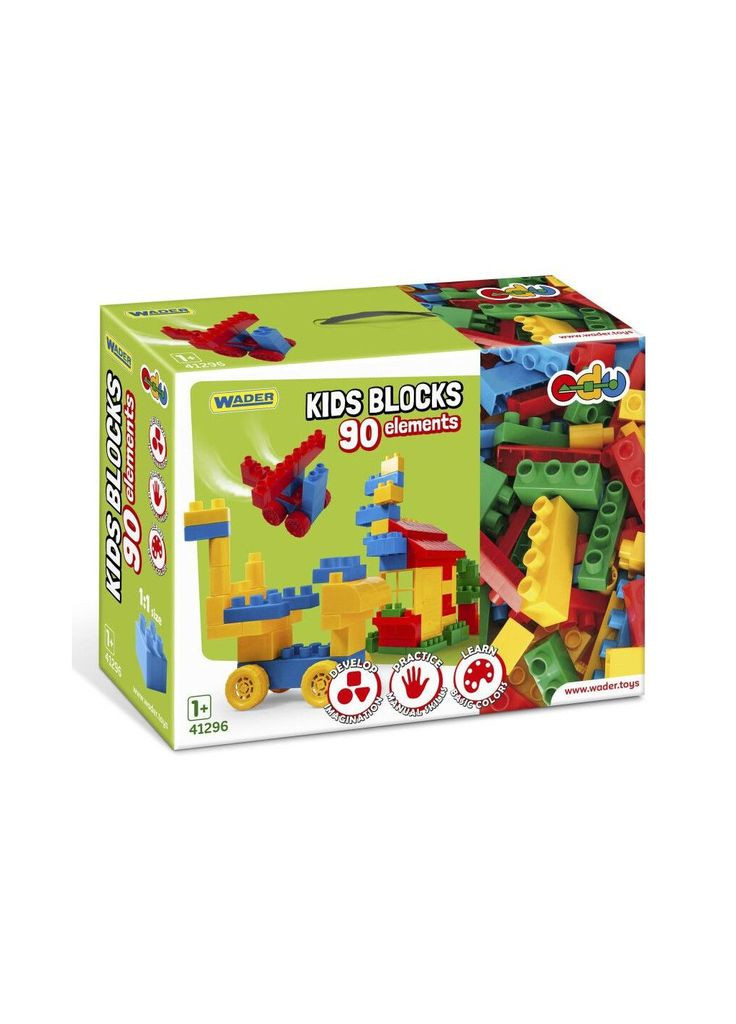 Конструктор Kids Blocks 90 элементов (m305234) Wader Kids Blocks 90 елементів (367069350)
