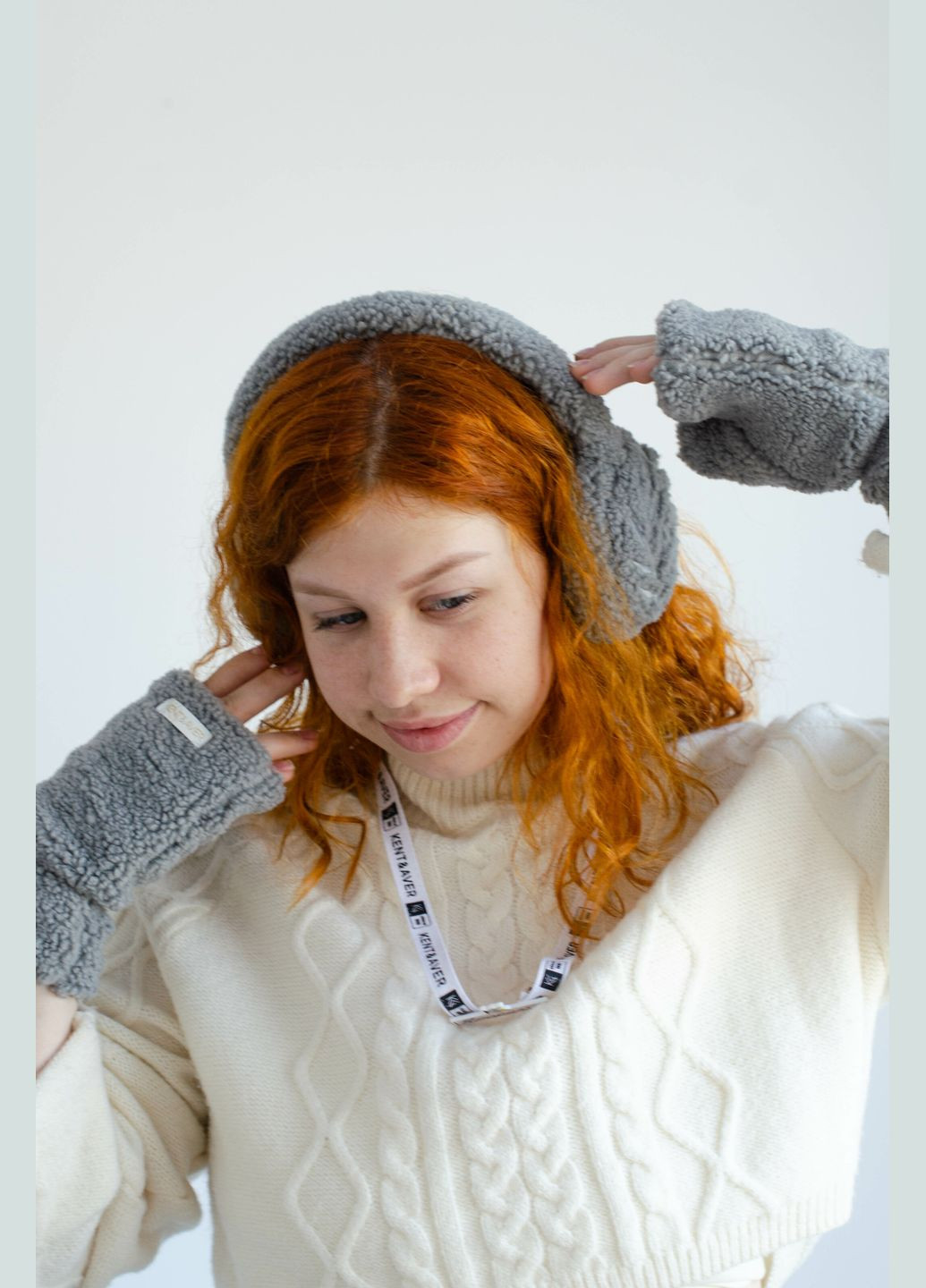 Перчатки открытые МАМИНЫЕ ОБЪЯТИЯ (Антрацит) Kent&aver 14738 (311505769)