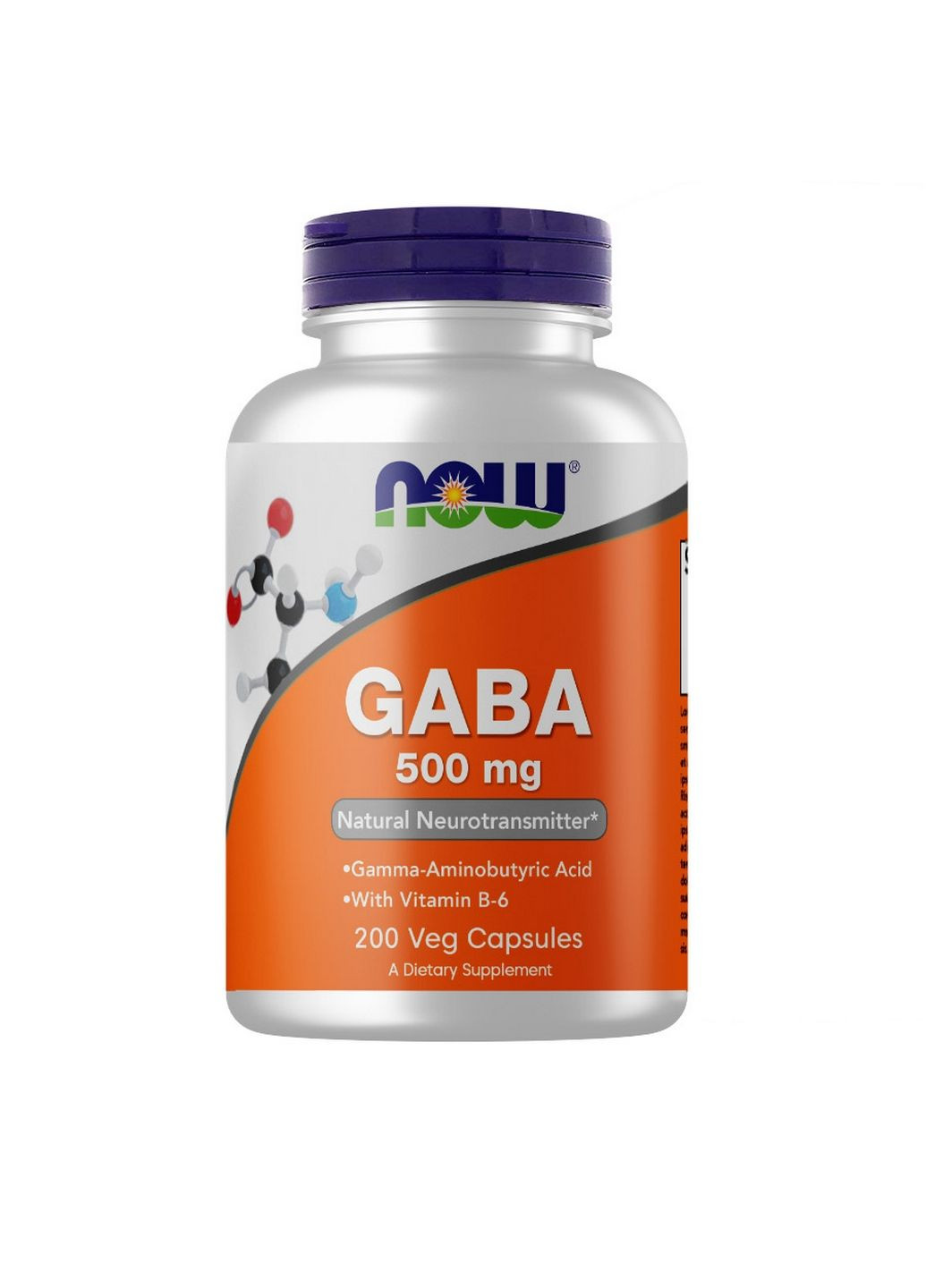 Амінокислота Gaba 500 mg, 200 вегакапсул Now (293482915)