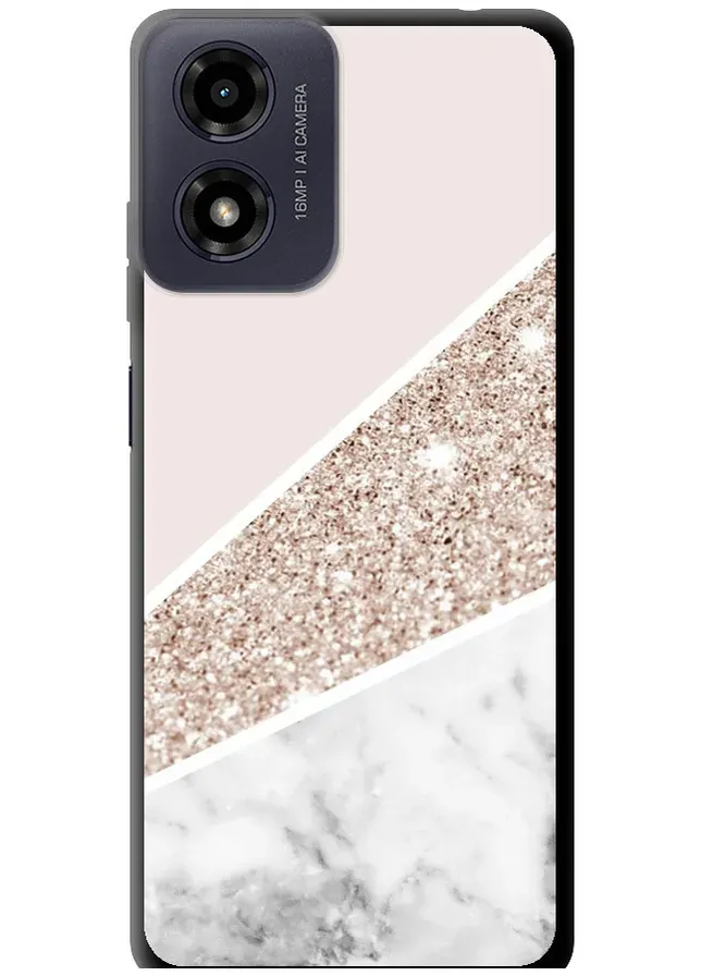 TPU чехол 'Пастельный мрамор' для Endorphone Motorola Moto E14 (407663720)