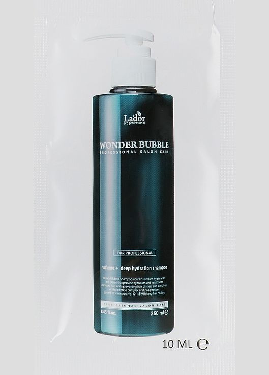 Увлажняющий шампунь для волос (пробник) - LLa'dor Wonder Bubble Shampoo 10ml (828999-92178) La'dor (368647632)