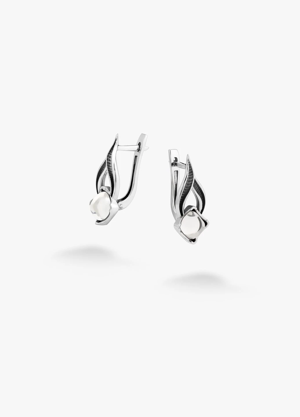 Серьги Листочек Вербочки Crystal 925 Skifska Etnika (324622710)