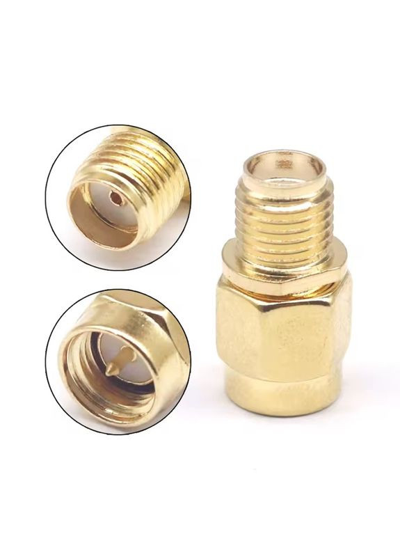 SMA переходник с SMA male на SMA female со штырьком с 1-й стороны (100848) OEM (326803249)