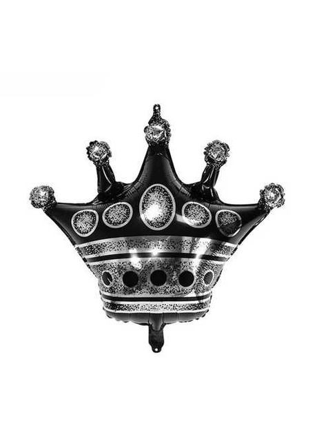 Фольгована куля мінізображення Корона чорна No Brand (345706599)