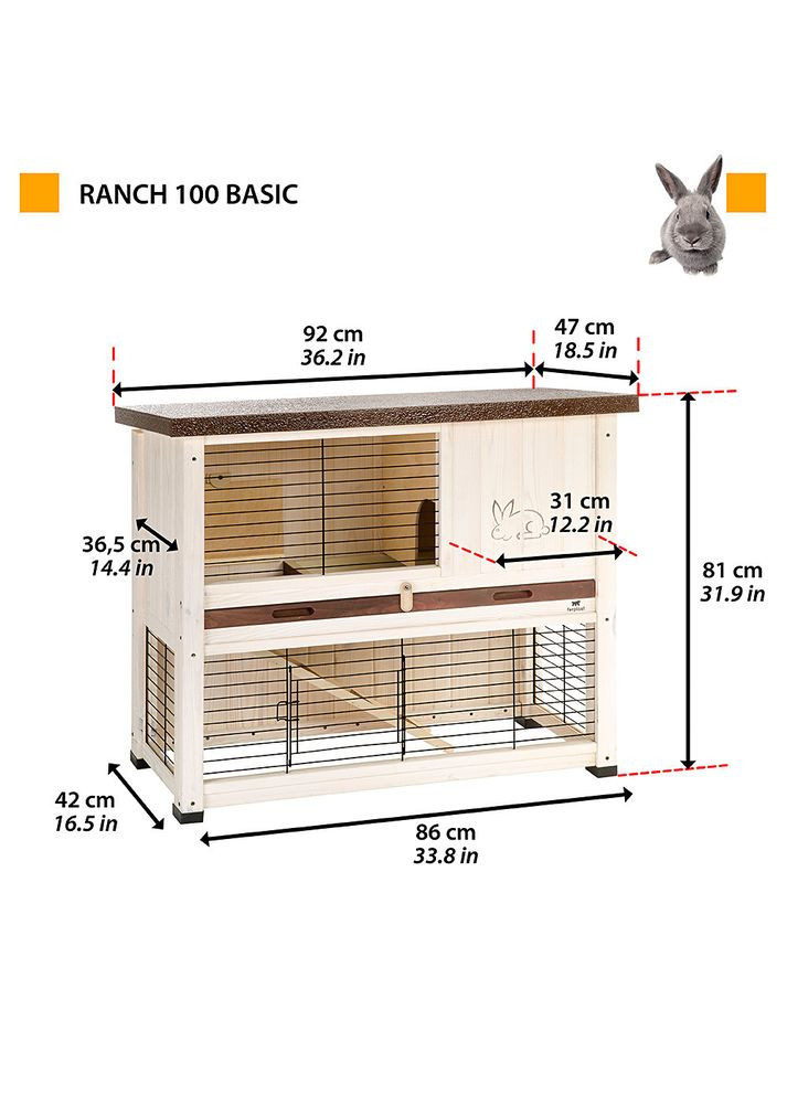 Клітка для кроликів Ranch 100 Basic (Ферпласт Ранч 100 Басик) Ferplast (300526835)