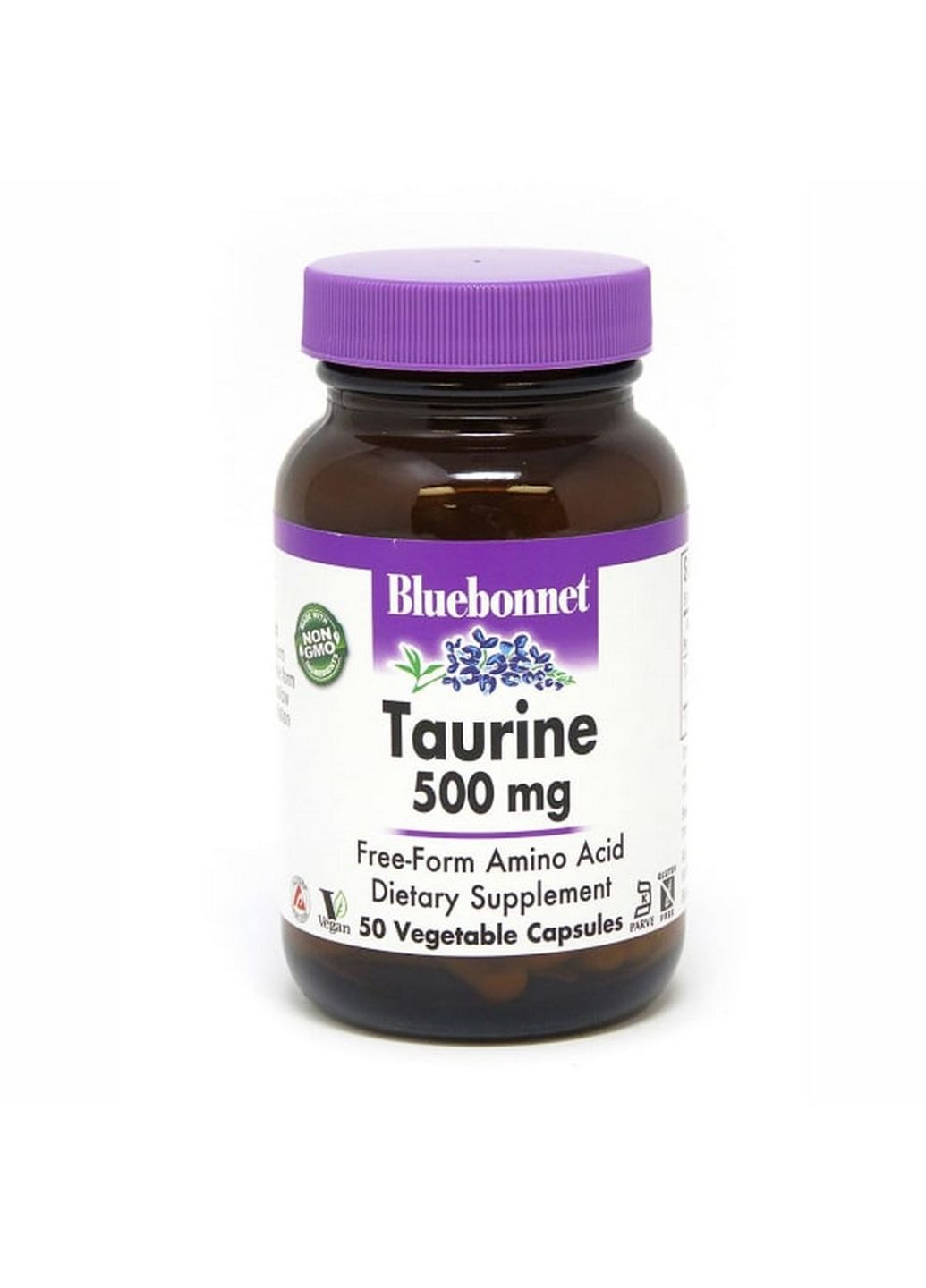 Амінокислота Bluebonnet Taurine 500 mg, 50 вегакапсул Bluebonnet Nutrition (293478348)