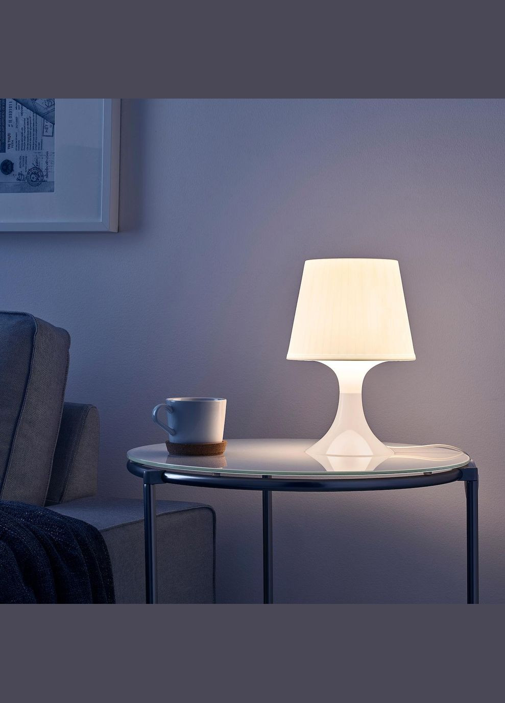 Настільна лампа ІКЕА LAMPAN 29 см Білий (20046988) IKEA (267901291)
