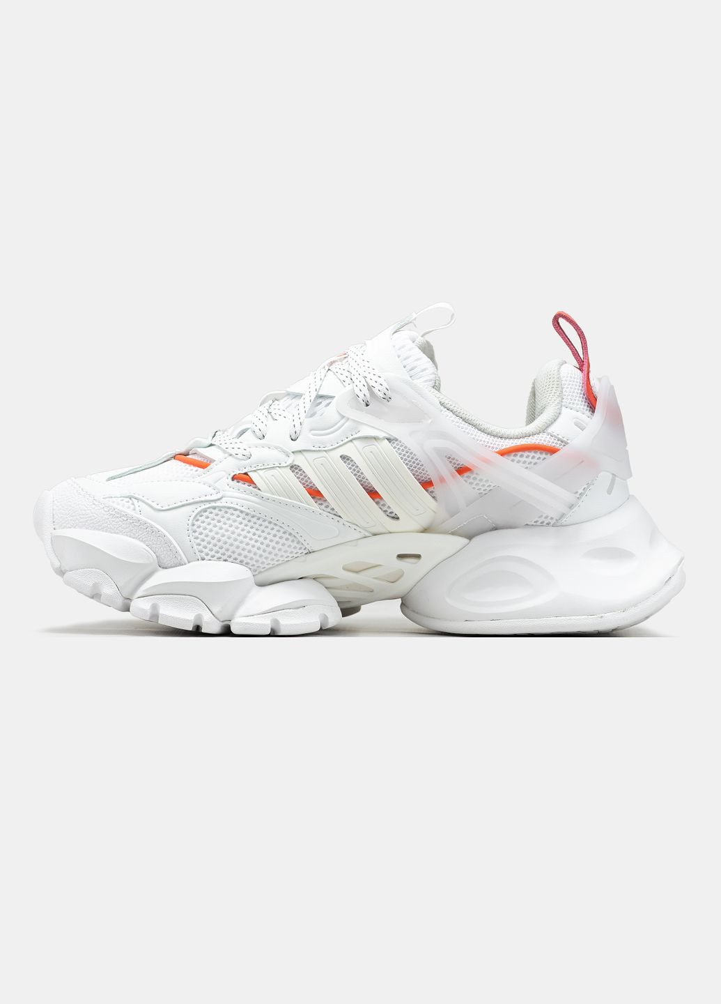 Білі всесезон кросівки чоловічі і жіночі adidas vento xlg white orange | адідас венто білі оранжеві No Brand