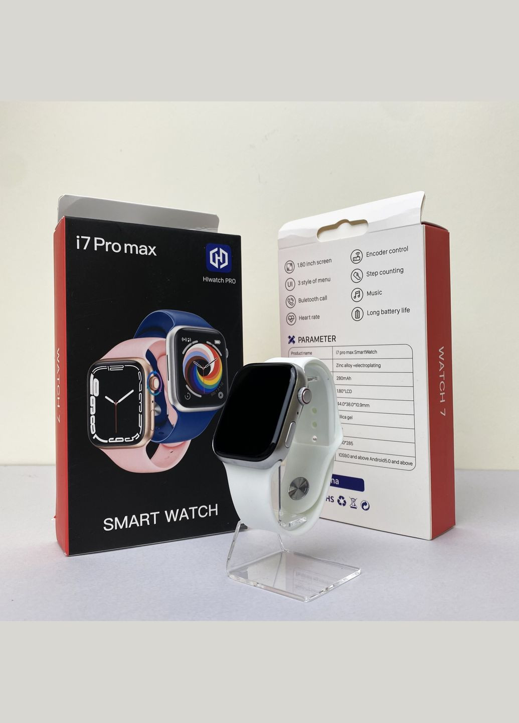 Розумний годинник Smart Watch i7 Pro Max Білий No Brand (332627877)