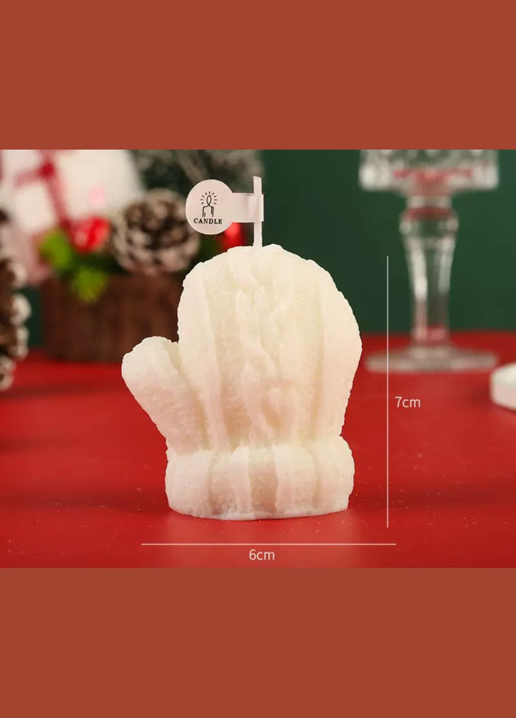 Свеча декоративная "Перчатка" Белая No Brand (333163466)