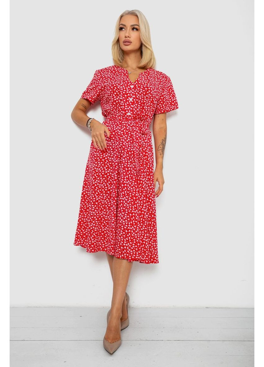 Красное платье софт с принтом Ager