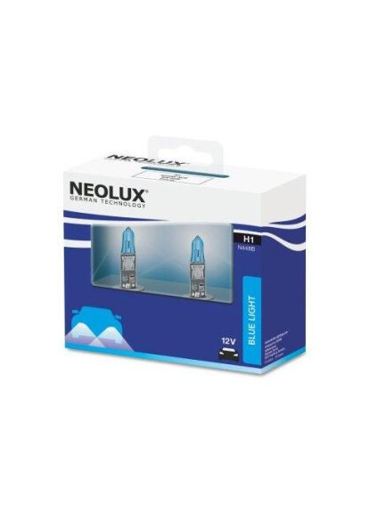 Автолампа галогеновая 55W H1 12V 55W P14,5S/BLUE LIGHT - БЕЛО-ГОЛУБОЙ СВЕТ/2ШТ. N448B-SCB Neolux (332212618)