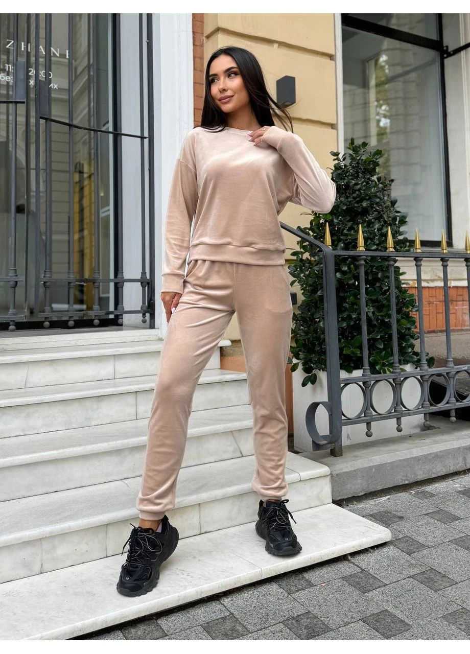 Жіночий велюровий костюм двійка Fashion (382028369)