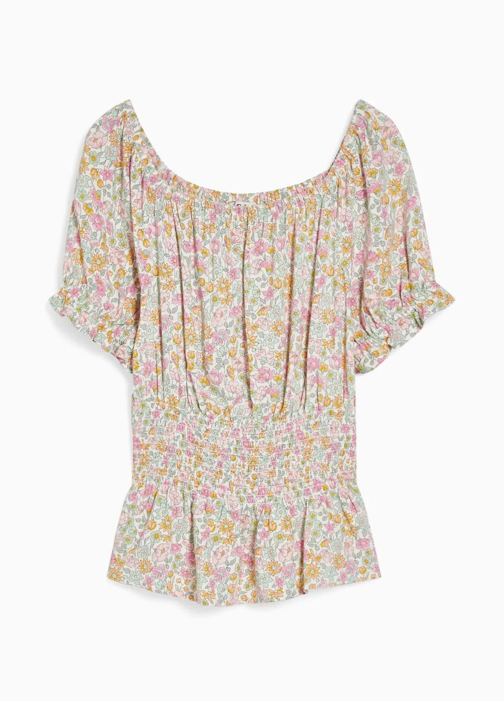 Комбінована літня блуза в квітковий принт C&A