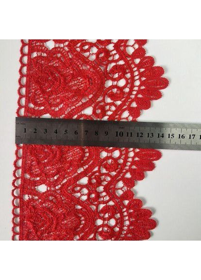 Кружево макраме 14 см (13 м) Цвет красный (41-ly018-0278-4) Plus-plus (352751411)