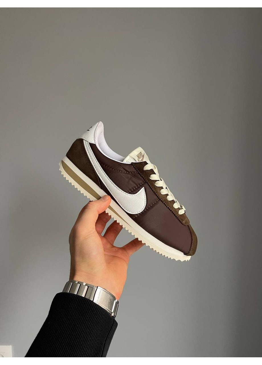 Кросівки жіночі і чоловічі Nike Cortez brown white | Найк Кортез коричневі білі No Brand коричневі демісезони (357492472)