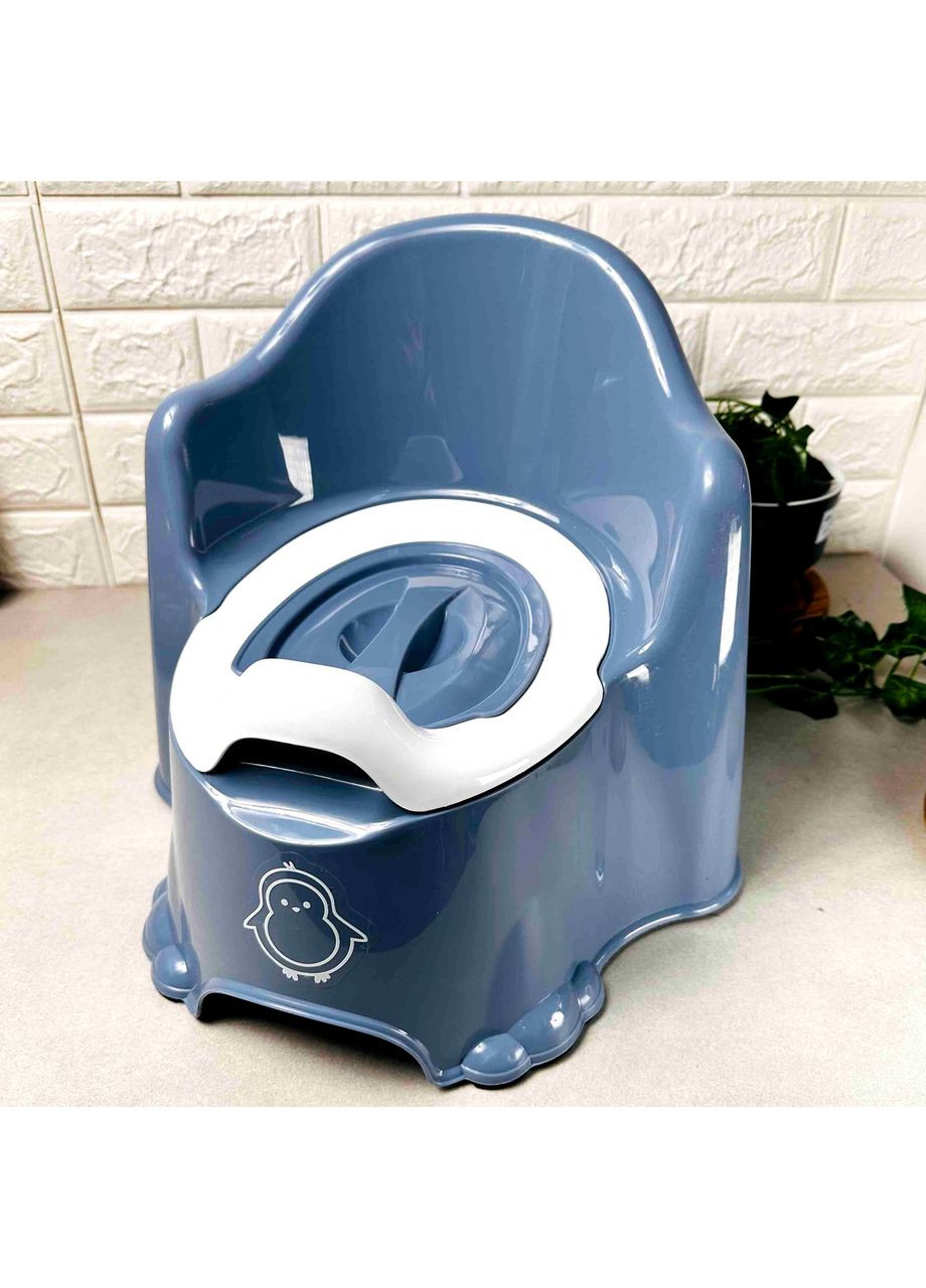 Детский горшок с высокой спинкой и крышкой для мальчиков 11111 Dunya (365268322)