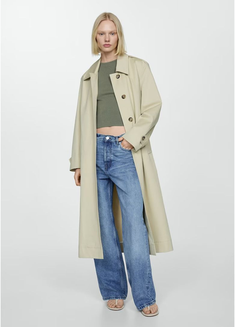 Оригінальні джинси сині широкі loose wide leg Mango - (368295936)