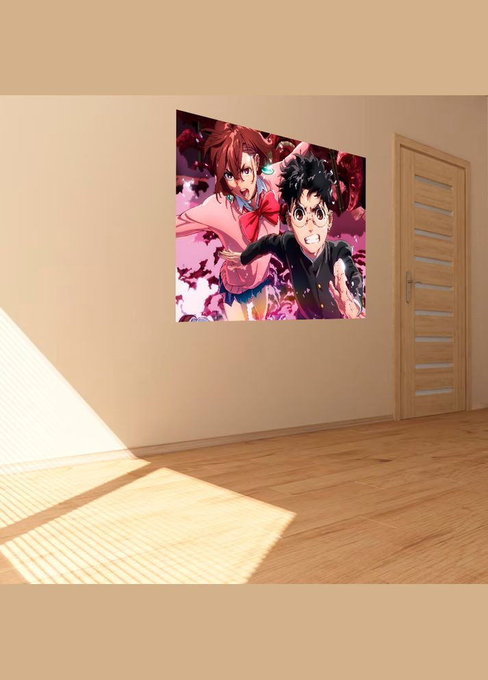 Плакат- на стену с оригинальным принтом аниме-манги Dandadan Дандадан "Okarun Окарун, Ayase Momo Аясе" А2 Кавун постер (316210602)
