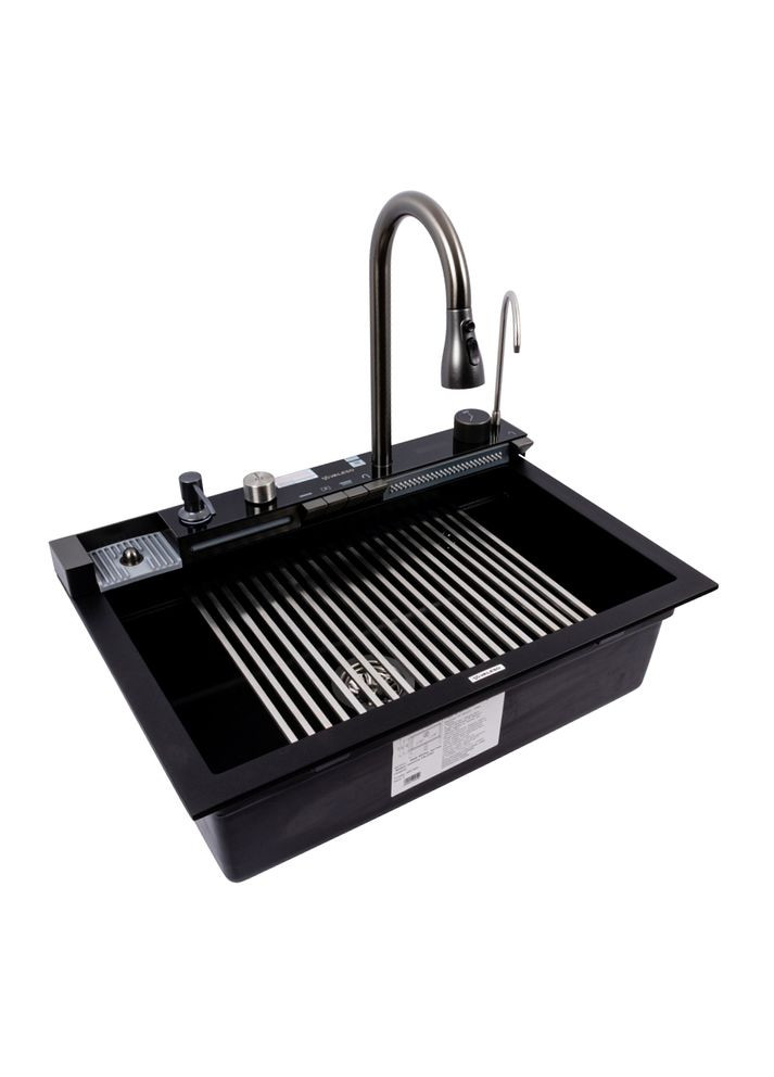 Гранитная мойка IRENA 6846 матовая Черная Valeso (361145687)