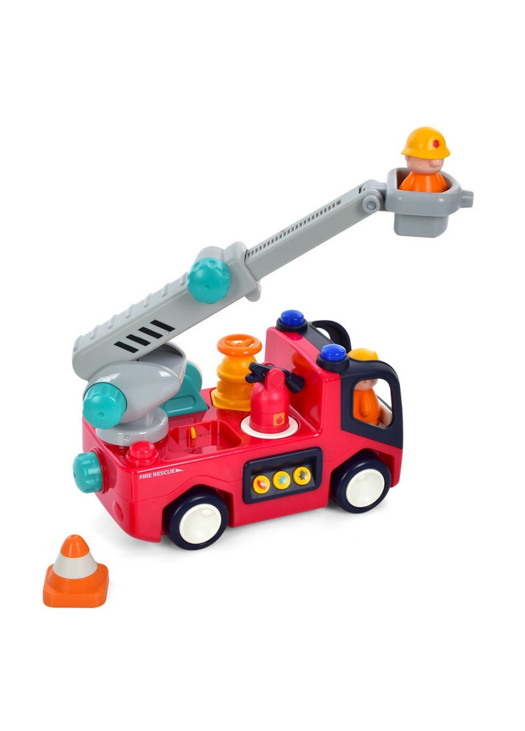 Дитяча Пожежна машинка зі світлом та звуком 18,5х25х12 см Hola Toys (279312548)