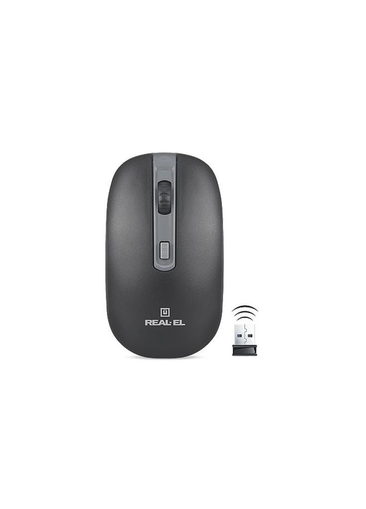 Мышка RM-303 black-grey Real-El (306460869)