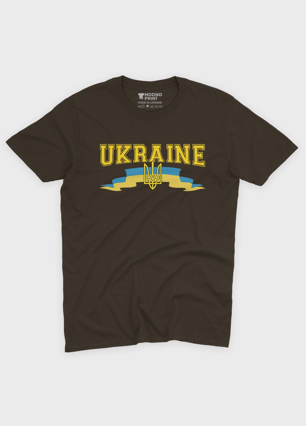 Жіноча футболка з патріотичним принтом UKRAINE (TS001-4-DCH-005-1-093-F) Modno - (290116900)
