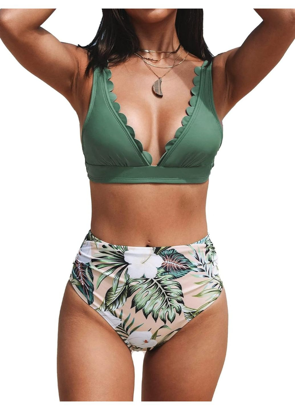 Бежевый летний купальник CUPSHE