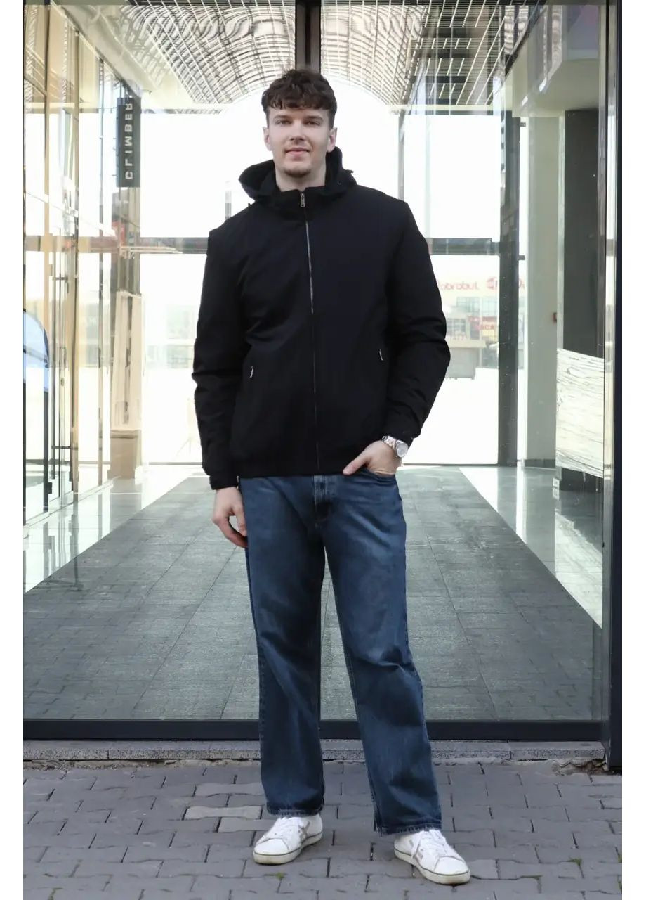 Чорна демісезонна чоловіча куртка батал madiss (82029-a) M.A.D.I.S.S.